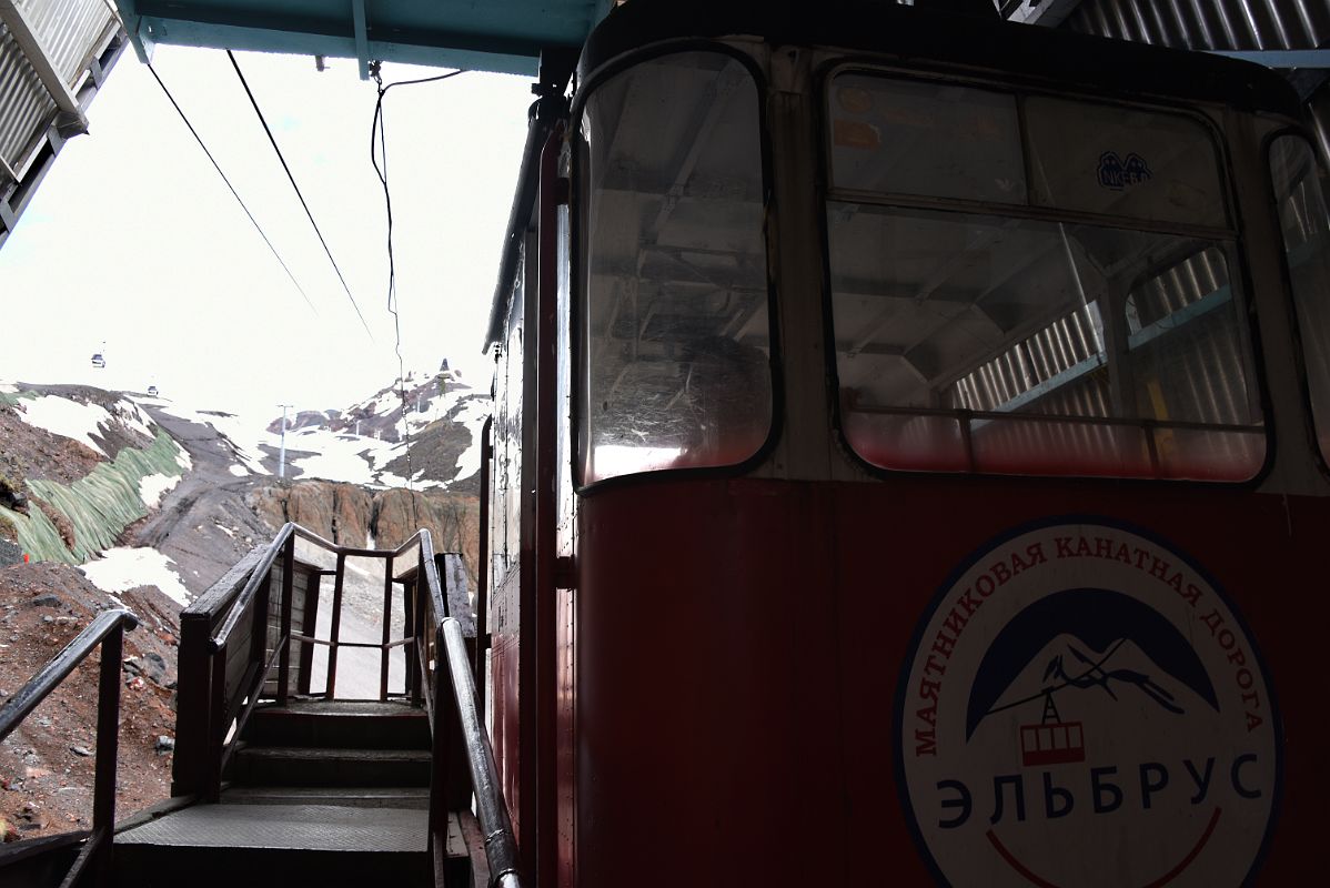 03A Boarding The Cable Car At Krugozor 3000m To Mir 3500m To Start The Mount Elbrus Climb